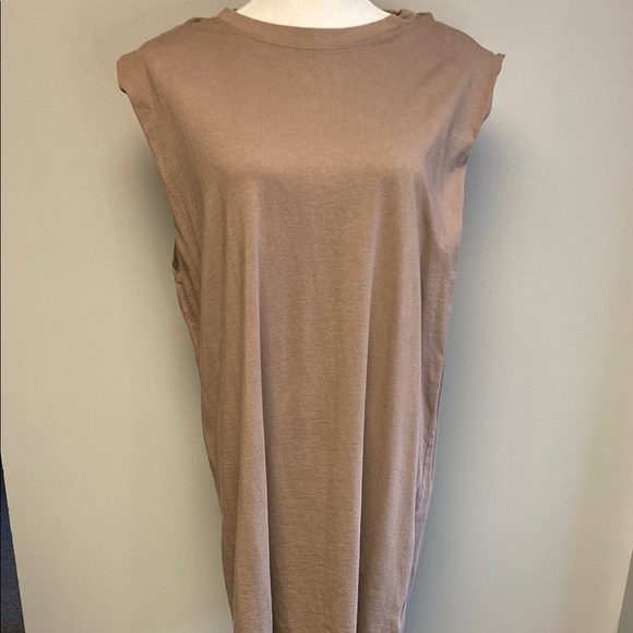 H&M Tan Sleeveless Mini Dress Relaxed Fit - Picture 1 of 10